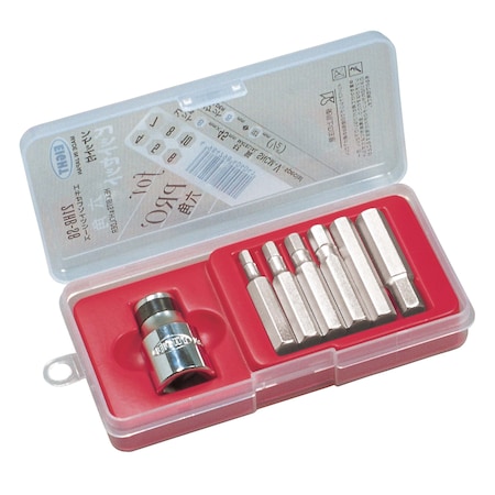 Eight Tool HEX SOCKET BIT CHANGEABLE SET, 6PC 4-10MM 1/2INCHDR 21HB-S6